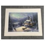 Unframed Thomas Kinkade "Moonlit Village II" Print