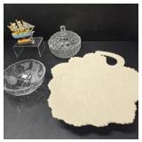 Glass Pieces Ceramic Tray, Ships