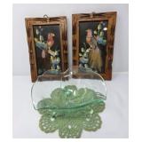 Mexican Feathercraft Folk Art and Candy Dish