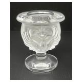 Lalique French Frosted Crystal Candleholder