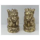 Gold Foil Gargoyle Bookends