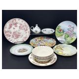 Spode Bowls, Limoges and Antique Plates
