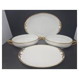 Austrian Gold Edged White Serving China
