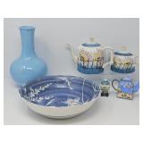 Hand Painted Tea Pot, Sugar Bowl and More