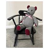 Childï¿½s Rocker and Checkered Bear A
