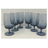 Vintage Gorham Crystal Accent Deep Blue Glasses