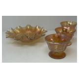 Carnival Glass Sherbet, Bowl