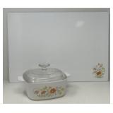 Corningware ï¿½Wildflower" Covered Dish, more