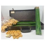 Vintage Mahjong Set with Bakelite Tiles and Racks