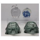 Art Glass Paper Weights and Votive Holders