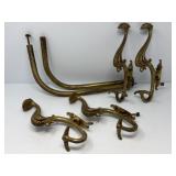 Cast Iron Serpentine Hooks, Brass Parts