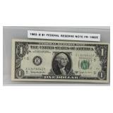 1963-B Uncirculated $1 Federal Reserve Note