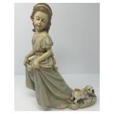 Girl with Dog Figurine