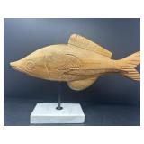 Wooden Fish on Stand