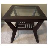 Side Table with Glass Top