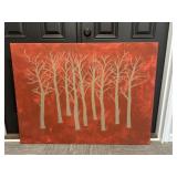 Large Original Acrylic Canvas, Winter Trees
