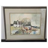 "Fishing Hangout" Watercolor Print Roy Mason