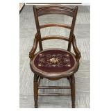 Victorian-Style Needlepoint Side Chair