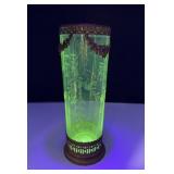 Art Deco Uraniam Glass with Bronze Accents