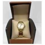 Running Kim Rogers Accutime Gold Tone Watch w/