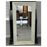Vintage Tall White Mirror