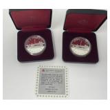 Two 1984 Canadian Toronto Silver Dollars