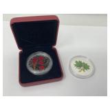 2002, 2004 Silver Canadian Colorized Coins