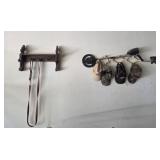 Assortment of Hat, Shelves and Surveying Tool