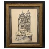 Framed Signed and Numbered SF Home Drawing