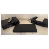 Two VHS Players and One CD Player