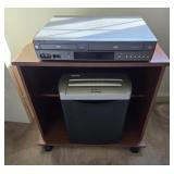 Mobile Stand with Paper Shredder and CD Player