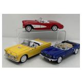 Three Diecast Replica Cars