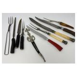 Assorted Vintage Carving Cutlery and Letter Opener