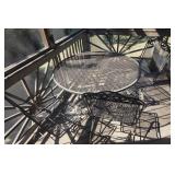 Outdoor Metal Mesh Wrought Iron Table and Chairs