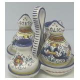 Italian Hand Painted Condiment Set