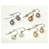 Four Pairs of Sterling Earrings