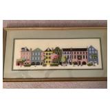 Rainbow Row Cross Stitch Photo