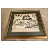 Reproduction Print Map Of Bermuda