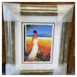 Signed and Numbered Lady in White Print