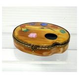 Artist Pallet Limoges Trinket Box