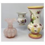 Pink and Floral Vases