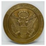 Heavy Brass Style Cast U.S. Army Plaque Wall Art