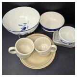 Blue and White Dishes, Longaberger Pottery