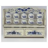 Blue Onion Style Spice Rack