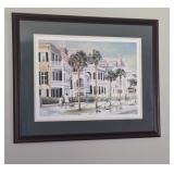 Framed Signed Charleston Scene Print