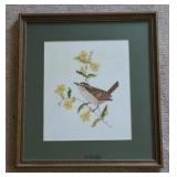 Framed Needlepoint Bird