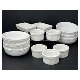 White Bowls, Ramekins and Rectangular Dishes