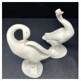 Two Lladro Geese Figurines