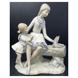 Woman and Child with Birds Lladro Figurine