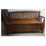 Wooden Bench with Storage